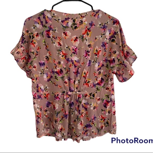 Anthropologie Dolan Mitzi Floral Blouse Buttons, Size extra small - Picture 8 of 9